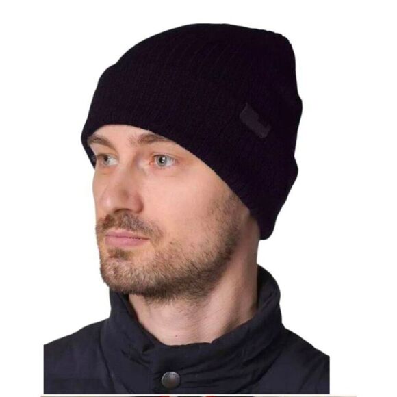 NWT GOODFELLOW & CO Men's Navy Blue Acrylic Cuffed Beanie - Picture 1 of 5